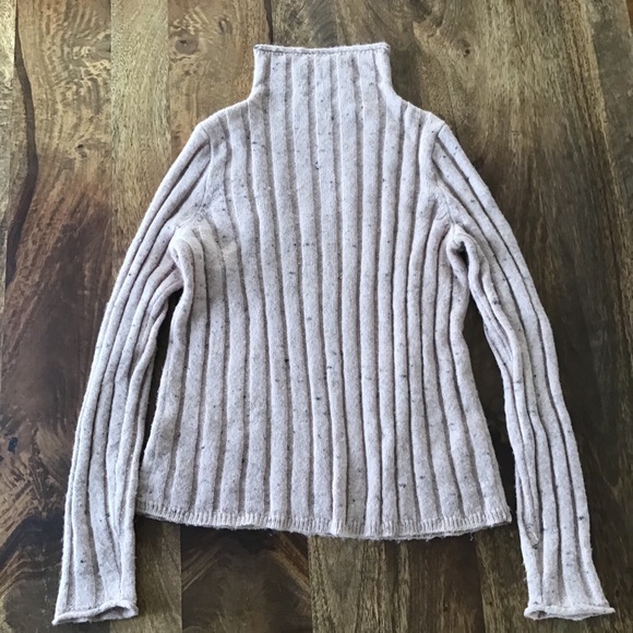 COPY - Madewell Donegal Evercrest Turtleneck Sweater in Coziest Yarn - Blush - Picture 5 of 10